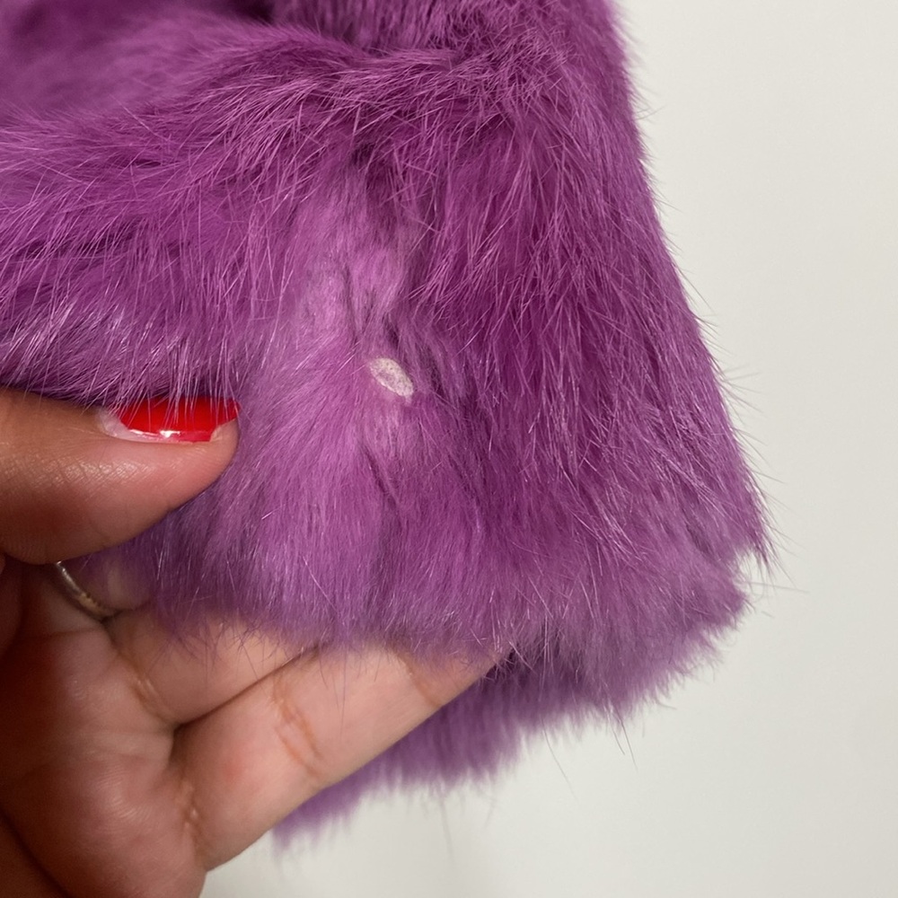 Purple Rabbit Fur Vest - Picture 9 of 11